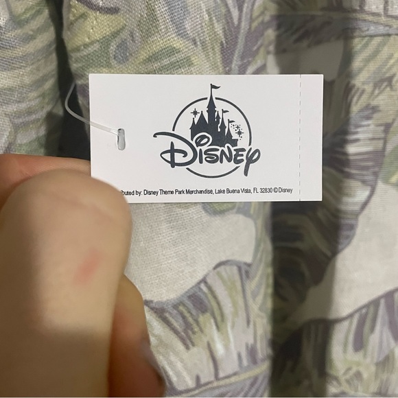 Disneyland Disney Spirit Jersey Mens Large Floral Long Sleeve Button Front Shirt - Picture 7 of 7